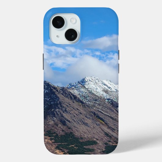 雪に覆われた山の風景 Case-Mate iPhoneケース (裏面)