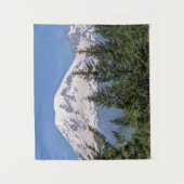 雪に覆われた山レイニアーランドスケープ タペストリー (正面)