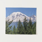 雪に覆われた山レイニアーランドスケープ タペストリー (正面(横))