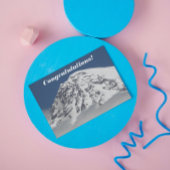 雪に覆われた山頂の写真おめでとう カード