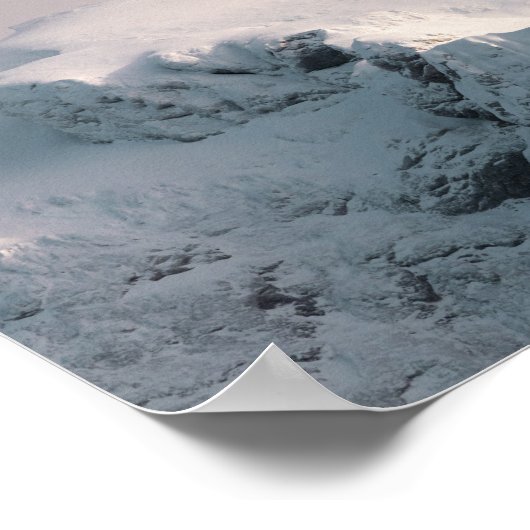 雪に覆われた山 ポスター (角)