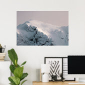 雪に覆われた山 ポスター (ホームオフィス)