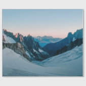雪に覆われた山 ラッピングペーパー (フラット)