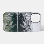 雪に覆われた山 iPhoneケース (裏面横)