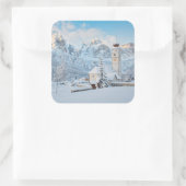 雪に覆われた教会 スクエアシール (バッグ)