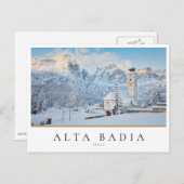 雪に覆われた教会 ポストカード (正面/裏面)