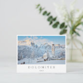 雪に覆われた教会 ポストカード (スタンド正面)