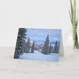 雪に覆われた木々と山 シーズンカード