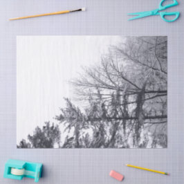 雪に覆われた木々のティッシュペーパー 薄葉紙