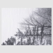 雪に覆われた木々のティッシュペーパー 薄葉紙 (正面)