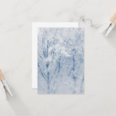 雪に覆われた木々の冬の写真 カード (正面/裏面インサイチュ)