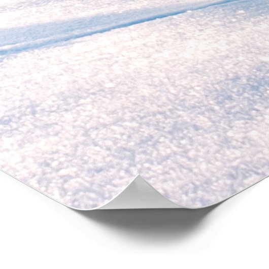 雪に覆われた木々の美しい冬の風景 ポスター (角)