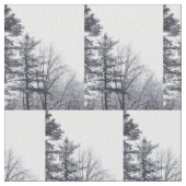 雪に覆われた木々冬の写真生地 ファブリック (クローズアップ)