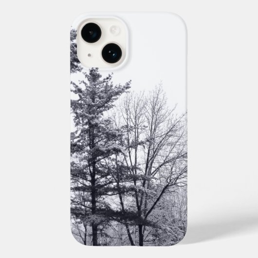 雪に覆われた木々: 縦構図 Case-Mate iPhoneケース (裏面)