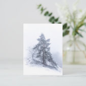 雪に覆われた木の冬の写真はがき ポストカード (スタンド正面)