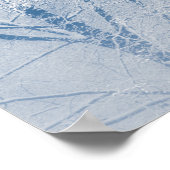 雪に覆われた木の冬の自然写真 ポスター (角)