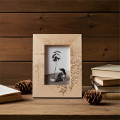 雪に覆われた木の冬ワンダーランド写真フレーム レーザー彫刻フレーム