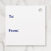 雪に覆われた木の切りフクロウ冬の休日 フェイバータグ (裏面)