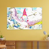 雪に覆われた木の格言のヴィンテージスケッチ キャンバスプリント (インサイチュ (リビング))