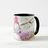 雪に覆われた木の格言のヴィンテージスケッチ マグカップ (正面右)