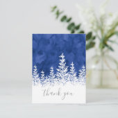 雪に覆われた木の藍色 サンキューカード (スタンド正面)