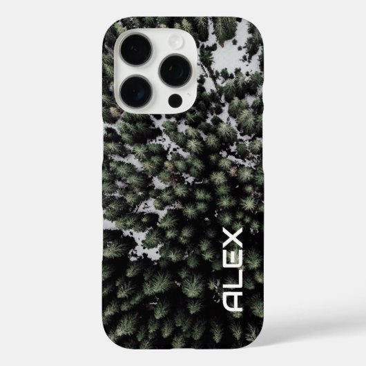 雪に覆われた木の頂上の空中無人飛行 Case-Mate iPhoneケース (裏面)