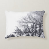 雪に覆われた木 アクセントクッション (正面)