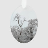 雪に覆われた木 オーナメント (裏面)