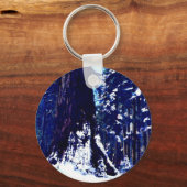 雪に覆われた木 キーホルダー (正面)