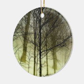 雪に覆われた木 セラミックオーナメント (左)