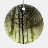 雪に覆われた木 セラミックオーナメント (裏面)