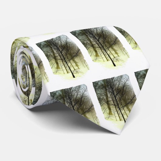 雪に覆われた木 ネクタイ (ロール)