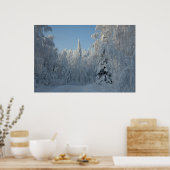 雪に覆われた木 ポスター (キッチン)