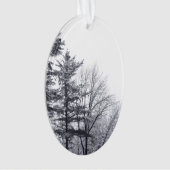 雪に覆われた木:垂直 オーナメント (正面)