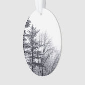 雪に覆われた木:垂直 オーナメント (正面)