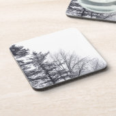 雪に覆われた木：垂直 コースター (左側)