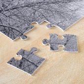 雪に覆われた木：垂直 ジグソーパズル (側面)