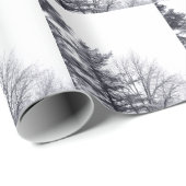 雪に覆われた木：垂直 ラッピングペーパー (ロールコーナー)