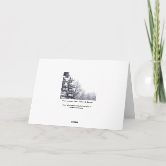 雪に覆われた木：水平 カード (裏面)