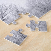 雪に覆われた木：水平 ジグソーパズル (側面)