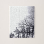 雪に覆われた木：水平 ジグソーパズル (縦)