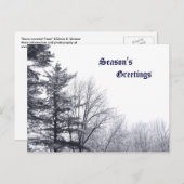 雪に覆われた木：水平 ポストカード (正面/裏面)