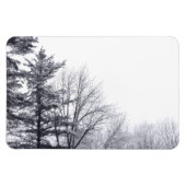 雪に覆われた木：水平 マグネット (横)