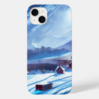 雪に覆われた村の静かな冬の夜 Case-Mate iPhone 14 PLUSケース