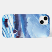 雪に覆われた村の静かな冬の夜 Case-Mate iPhoneケース (裏面 (横))
