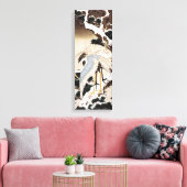 雪に覆われた松に鶴が二羽、広重 キャンバスプリント (インサイチュ (リビング))