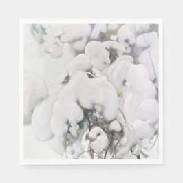 雪に覆われた松のサプリング(Pekka Halonen) スタンダードランチョンナプキン