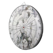 雪に覆われた松のサプリング(Pekka Halonen) ダーツボード (正面右)