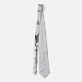 雪に覆われた松のサプリング(Pekka Halonen) ネクタイ (裏面)