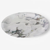 雪に覆われた松のサプリング(Pekka Halonen) ペーパープレート (アングル)